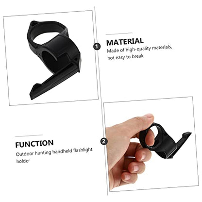 Flashlight Ring Outdoor Tools Handheld Flashlights Tools Gear Stand Film Prop Nylon Flashlight Holder Auxiliary Lighting Tool Adapter Compatible - color: Black