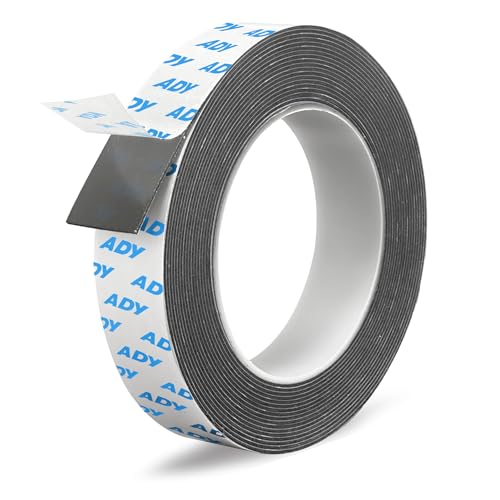 ADY Double Sided Tape Heavy Duty Removable 1in x 20ft, Double Stick Tape Foam Tape for Walls, Picture Hanging Strips with Adhesive Damage Free for Office Rent Room, Mounting Tape for Poster - color: Black