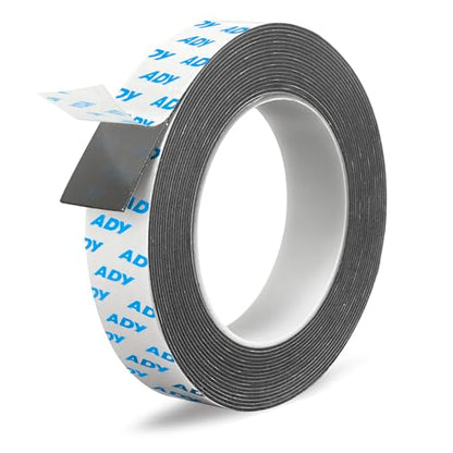 ADY Double Sided Tape Heavy Duty Removable 1in x 20ft, Double Stick Tape Foam Tape for Walls, Picture Hanging Strips with Adhesive Damage Free for Office Rent Room, Mounting Tape for Poster - color: Black