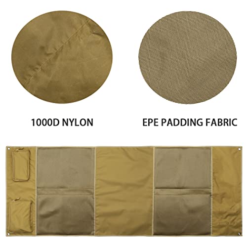 MOZETO Shooting Mat, Extra Large Folded Shooting Mats Prone Padded Hunting Accessories for Range Hunting - color: Tan