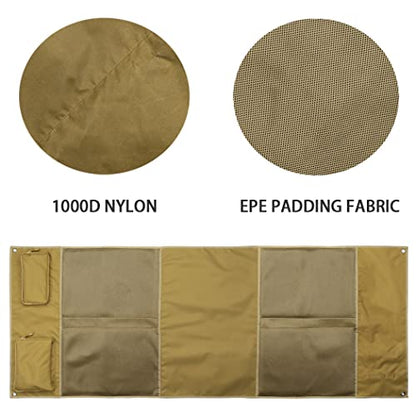 MOZETO Shooting Mat, Extra Large Folded Shooting Mats Prone Padded Hunting Accessories for Range Hunting - color: Tan