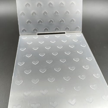 A6 Size Plastic Embossing Folder Valentine's Day Love Heart Card Background Paper Crafts Plastic Textured Impressions for Card Making Scrapbooking