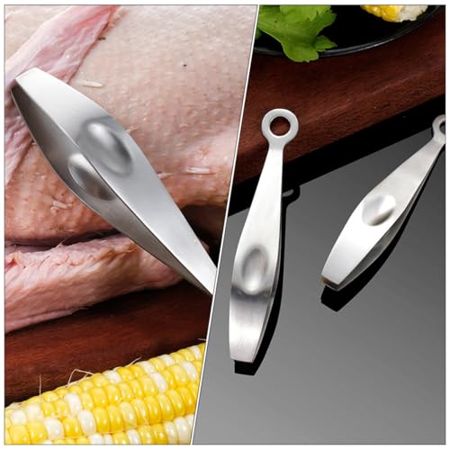 Hemobllo Stainless Steel Fish Bone Tweezers Precision Tweezers Tool for Removing Fish Bones Portable Seafood Styling Utensil for Cooking and Food Preparation