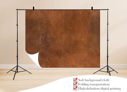 9x6ft Rusty Brown Metal Texture Close-Up Backdrop Weathered Surface Industrial Finish Photo Background Tapestry for Rustic Industrial Decor Party Home Decorations Studio Props - size: 9X6ft
