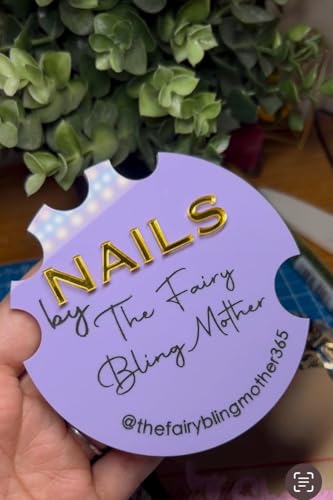 Personalised Manicurist Disc, 4'' for Nail Artist Gifts, Advertising Tool, Photo Prop, Customized Acrylic Plate for Salons (Style 21) - color: Style 21