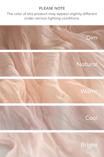 Ling's Moment Luxury Cloth Wedding Napkins - 19x19 Inch Reusable Cheesecloth Linen Napkins for Wedding Reception, Bridal Shower, Dinner Table - Washable, Durable (Set of 10), [Blush] - color: Pk-blush
