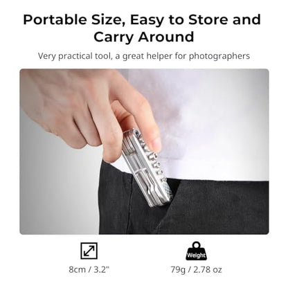 SMALLRIG Folding Tool Set with Screwdrivers and Hex Key Wrenches, Seven Functional Tools Included (Silver) - AAK2213D - color: Silver