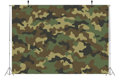 BELECO 5x3ft Fabric Abstract Camouflage Texture Backdrop Army Soldier Military Background Welcome Soldier Theme Party Decorations Kids Adults Birthday Shooting Photo Studio Props - size: 5x3FT