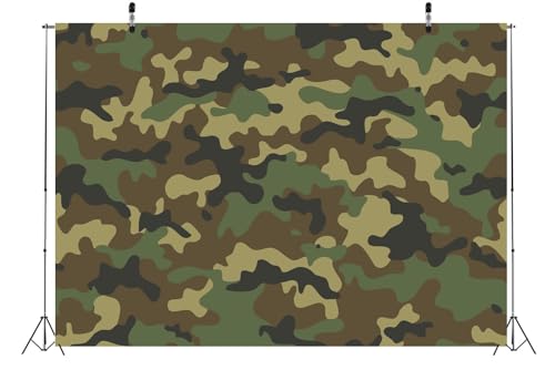 BELECO 15x10ft Fabric Abstract Camouflage Texture Backdrop Army Soldier Military Background Welcome Soldier Theme Party Decorations Kids Adults Birthday Shooting Photo Studio Props - size: 15x10FT