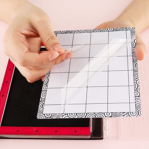 3PCS 4.75x6inch Mini Stick and Stamp Mat, Low Stcik Mat Multi-Use Low Tack Mat；for DIY Projects Paper Card Scrapbooking To Hold Project In Placeholding your stencil in place while ink blending.