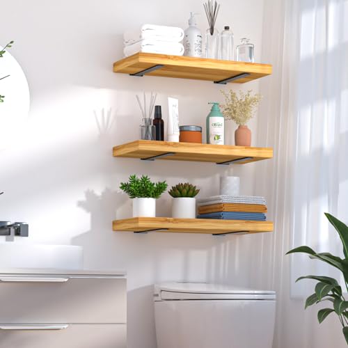 4 Pack - 14 inch Black Hidden L Shelf Bracket (1/5 Inch Thicked) Iron Floating Shelf Brackets Rustic Industrial Metal Brackets for Shelf Support - size: 14 Inch, style: Black 4 Pack