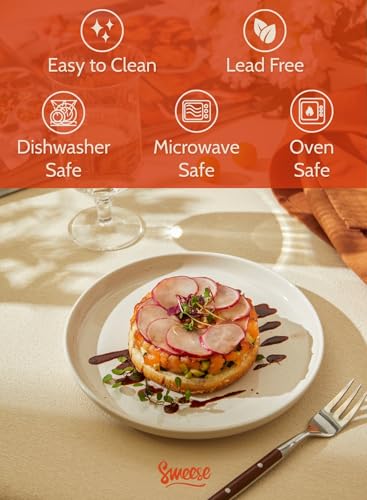Sweese Porcelain Dessert Plates 7.4 Inch Set of 6 - Dove Gray Salad Plates, Dishwasher Microwave Safe, Smooth Glaze - color: Light Grey, size: 7.4 Inch