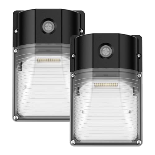 30W LED Wall Pack Light with Dusk to Dawn Sensor, 3600LM, 5000K Daylight, 120Vac Led Porch Lights, IP65 Waterproof Outdoor Security Lighting for Garage Warehouse Garden, ETL Certified, 2 Pack - size: 2 Pack