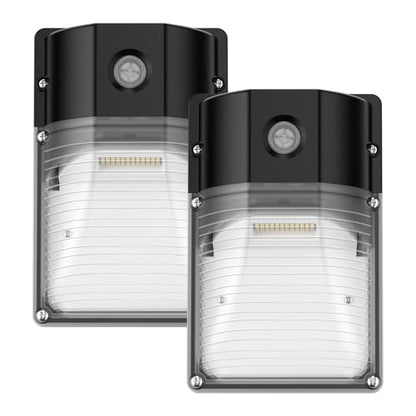 30W LED Wall Pack Light with Dusk to Dawn Sensor, 3600LM, 5000K Daylight, 120Vac Led Porch Lights, IP65 Waterproof Outdoor Security Lighting for Garage Warehouse Garden, ETL Certified, 2 Pack - size: 2 Pack