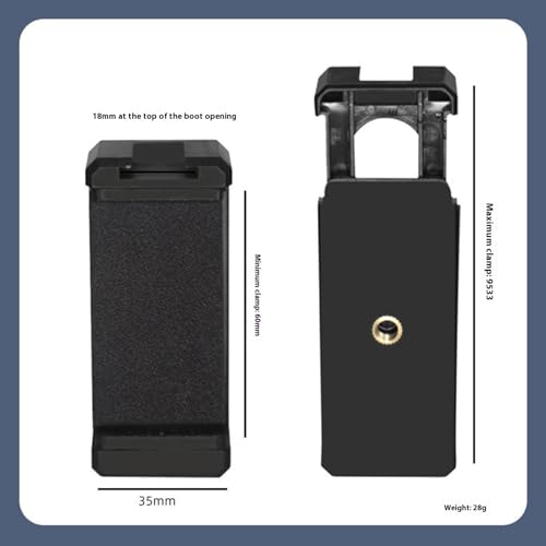 Flexible Mobile Mounting Systems Cold Shoe & Double Screw Holes Adjustable Phone Clip for Photography Accessories Expandable Phone Holder with Cold Shoe Mount