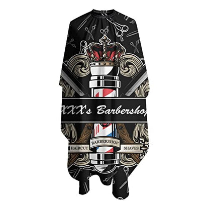Custom Waterproof Barber Cape Personalized Text Barber Shop Salon Cape for Men Customized Hair Cutting Cape - color: Barber Style-2