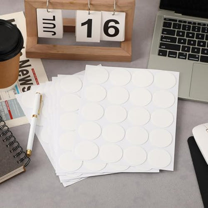 JANYUN 140 Pcs Double Sided Sticky Dots Removable Round Putty Clear Double Sided Tape for Crafts No Trace Sticky Tack Water-Repellent Adhesive Tape (40mm, 140) - size: 1.57" Round