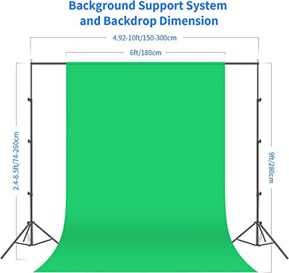 NEEWER Photography Lighting kit with Backdrops, 8.5x10ft Backdrop Stands, UL Certified 5700K 800W Equivalent 24W LED Umbrella Softbox Continuous Lighting, Photo Studio Equipment for Photo Video Shoot - style: NK100