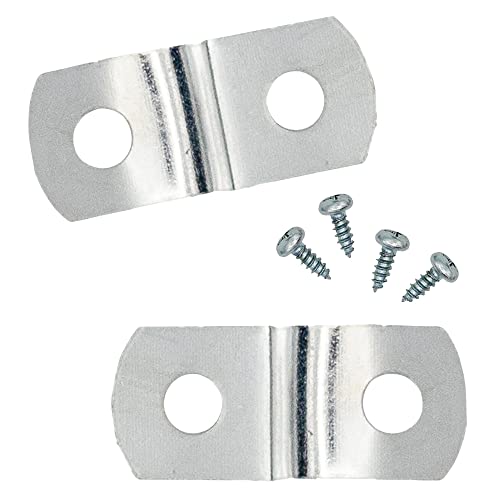 1/4" Depth Flat Offset Mounting Canvas Clips for Picture Framing Pack of 10 Plus #6 X 3/8" Pan-Head Screws Included - color: 10, size: 1/4 Inch