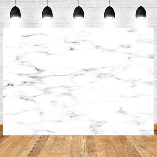 5x3ft White Marble Backdrop Photography Background for Parties Weddings Photo Booth Events Celebrations Studio Props Decorative Banner - color: Color 17, size: 5x3ft