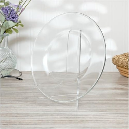 Plymor Clear Acrylic 60-Degree Angle Easel With Shallow Support Ledges, 6" H x 4.5" W x 3.5" D (24 Pack) - size: 6" x 4.5" x 3.5"