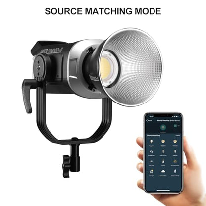 GVM 600W Bi-Color LED Video Light, 2700K-6800K Studio Photography Lighting, 128000Lux/1m Continuous Lighting Kit with APP & DMX Control for Filmmaking, Live Streaming, Broadcasting - size: 600W02