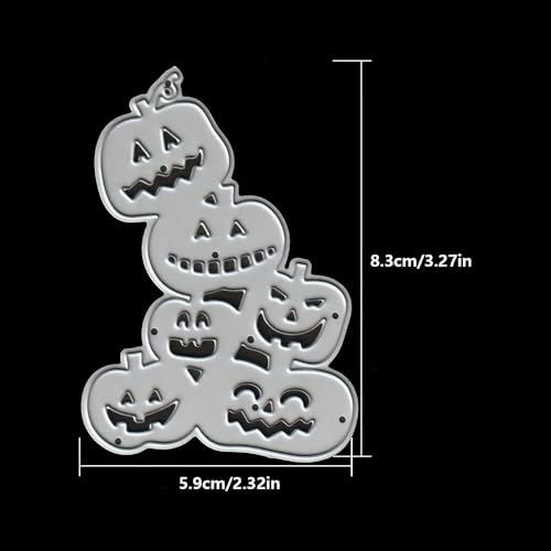 Lapoo Festivals Metal Cutting Die for Scrapbooking - Durable, Cut Stencils for DIY Scrapbook Photo Album Decorative Paper Card, Card Making Supplies (A Bunch of Halloween Pumpkins 2.3 x 3.3 in) - style: A Bunch of Halloween Pumpkins 2.3 x 3.3 in