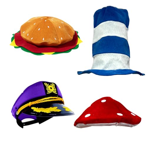 12 Assorted Funny Hats Crazy Party Hat for Adult Teen, Photo Booth Props Dress Up Costume Accessories
