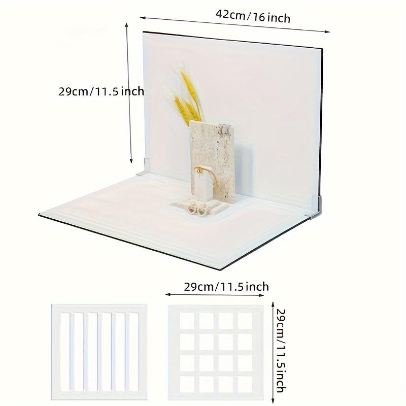 10PCS Photography Backdrop Kit – 16x11.5 Durable Cardboard Background Boards with 16 Unique Double-Sided Patterns – Flat Lay Photo Backdrops for Food, Jewelry, Skincare & Small Product Photography