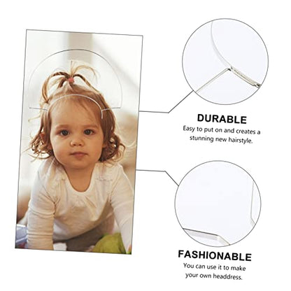 VICASKY DIY Easter Photo Prop Headband White Mary Crown Headdress Simple Structure Party Hair Decor for Beauty Pageants Banquets and Special Occasions