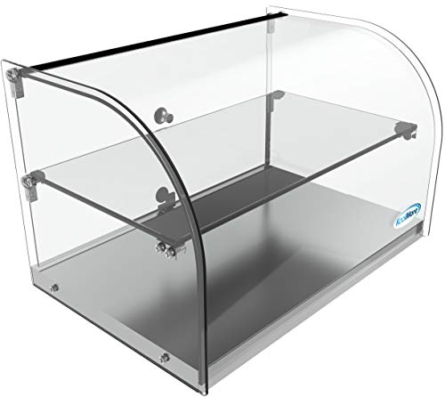 KoolMore - DC-2C 22" Commercial Countertop Bakery Display Case with Front Curved Glass and Rear Door - 1.5 cu. ft. - size: 22 in. - 2 Shelves