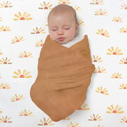 SwaddleDesigns Cotton Muslin Swaddle Blankets for Babies, Set of 4, Neutral Receiving Blankets for Newborn, Baby Registry & Gift, 46x46 inches, Wind & River - color: Wind & River