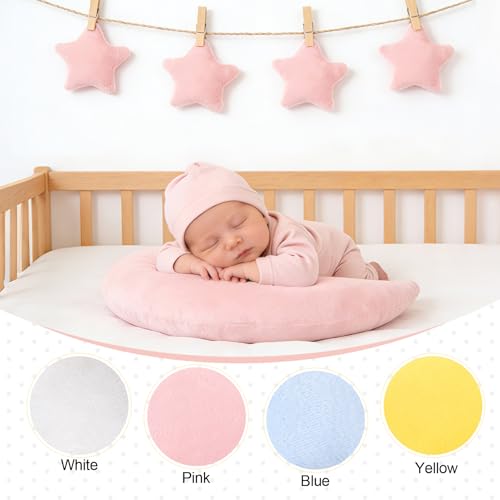 Newborn Photography Props 5Pcs Baby Moon Star Pillow Set Newborn Photography Posing Pillows Adjustable Photography Props, Pink - color: Pink