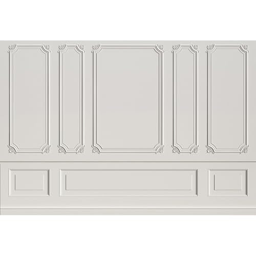 14x10ft Empty Room Architectural Pale Grey Wall Background Photography Background Classic Style Panel Wall Houses Flats Interior Vintage Decor Solid Color Grey Backdrops - size: 14x10ft