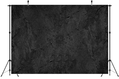 BELECO 20x10ft Fabric Abstract Black Wall Backdrop Dark Concrete Wall Rock Texture Background for Party Decorations Banner Photo Booth Shoot Studio Props - size: 20x10FT