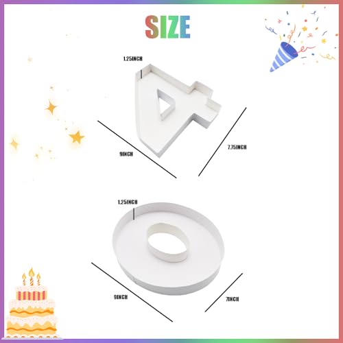 Charcuterie Cardboard Number Fillable Shaped Treat Decorative Box Anniversary Birthday Table Centerpiece (40 Style, 9inch) - size: 9inch, style: 40 Style