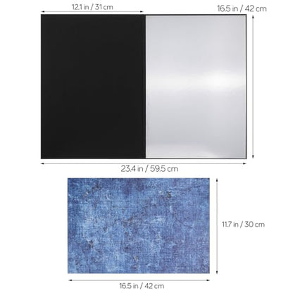 NUOBESTY Photo Backdrop Boards Set 15 Pieces Textured Photography Panels for Food Jewelry Flat Lay Product Photoshoot with Carry Bag and Clips, Portable Small Backdrops for Content Creators