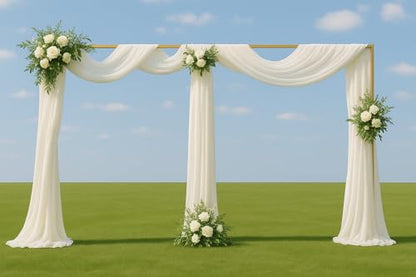 10x20ft Backdrop Stand Heavy Duty Pipe and Drape Backdrop Stand for Parties, Adjustable Pipe Kit Curtain Frame Stand for Photography Background Support,Wedding Arch Metal Frame (Gold) - color: Gold