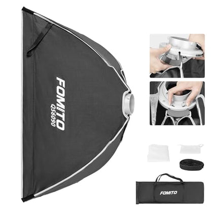 FOMITO 24"x35"/60x90cm Rectangular Softbox, Quick Release Bowens Mount Softbox with Honeycomb Grid, Light Diffusers, Bag for Godox SL-60W SL60IID SL150R SL300R Aputure 120d etc - color: 24*35inch/60*90cm