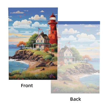 Coastal Lighthouse Backdrop Background for Photography 5x7ft Photobooth Professional Photo Backdrop Curtains Video Photography Studio Photo Backgrounds Banner Booth Background Screen Parties - color: Coastal Lighthouse