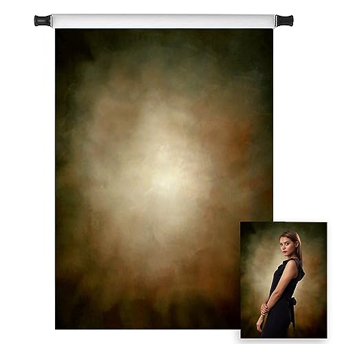 Kate 10ft(W) x10ft(H) Abstract Photography Backdrops Microfiber Brown Green Portrait Photography Studio Background(More Green) - size: 10×10ft