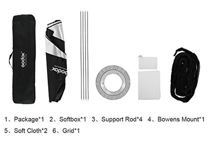 Godox 12"x47" / 30x120cm Softbox Honeycomb Grid Strip Soft Box Bowens Mount for Photo Studio Flash (FW 30x120(2PCS)) - color: FW 30x120(2PCS)