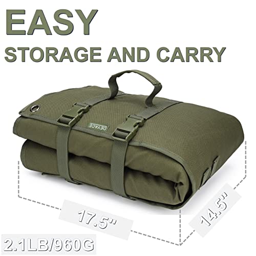 DEYACE Shooting Mats Prone Padded, Extra Large Portable Roll Up Shooting Padded Mat for Range Shooting and Hunting - color: Green Camo