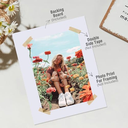 Falling in Art 50 Pack Acid-Free Mat Boards - 8.5x11 Uncut White Backing Boards, 4 - Ply Thickness Backer Boards for Photos, Pictures, Frames, Artworks and Prints - size: 8.5*11-50 Pack