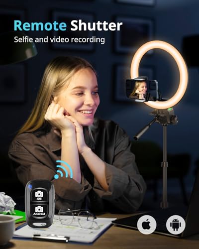 UBeesize 12" RGB Ring Light with 50" Tripod Stand & Phone Holder, Dimmable Selfie Light for TikTok, YouTube, Live Streaming & Photography - size: 12in, style: RGB