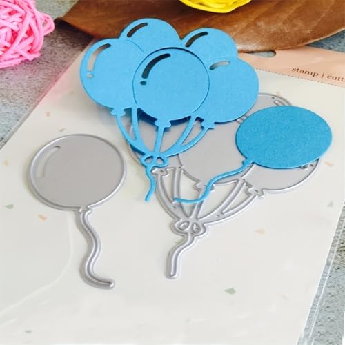 Lapoo Festivals Metal Cutting Die for Scrapbooking - Durable, Cut Stencils for DIY Scrapbook Photo Album Decorative Paper Card, Card Making Supplies, Embossing (Balloon 2.8 x 2.4 in) - style: Balloon 2.8 x 2.4 in