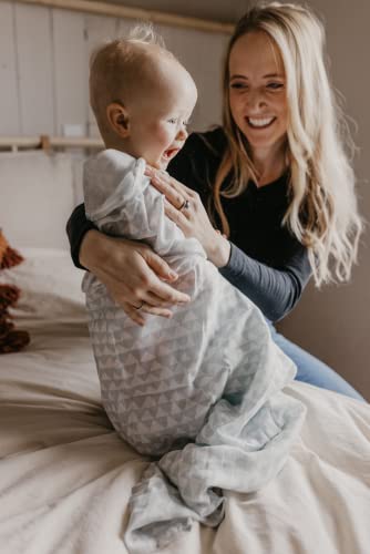Mini Wander Swaddles for Newborns Muslin Swaddle Blankets - Breathable Soft Gender Neutral Receiving Blanket Baby Essentials | 47 x 47 Cotton - (Mountains (Ice Blue)) - color: Mountains (Ice Blue)