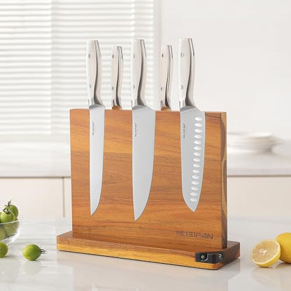 Magnetic Knife Block - Magnetic Knife Holder - Magnetic Knife Stand- Cutlery Display Stand and Storage Rack（sharpener) - style: Magnetic Knife Block ( sharpener )