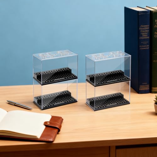 8 Pack Small-Sized Acrylic Display Case, Building Block Display Boxes for Collectibles, Clear Dustproof Storage Box, Suitable for Showcasing Collectibles - size: 8 Pack