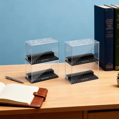 8 Pack Small-Sized Acrylic Display Case, Building Block Display Boxes for Collectibles, Clear Dustproof Storage Box, Suitable for Showcasing Collectibles - size: 8 Pack
